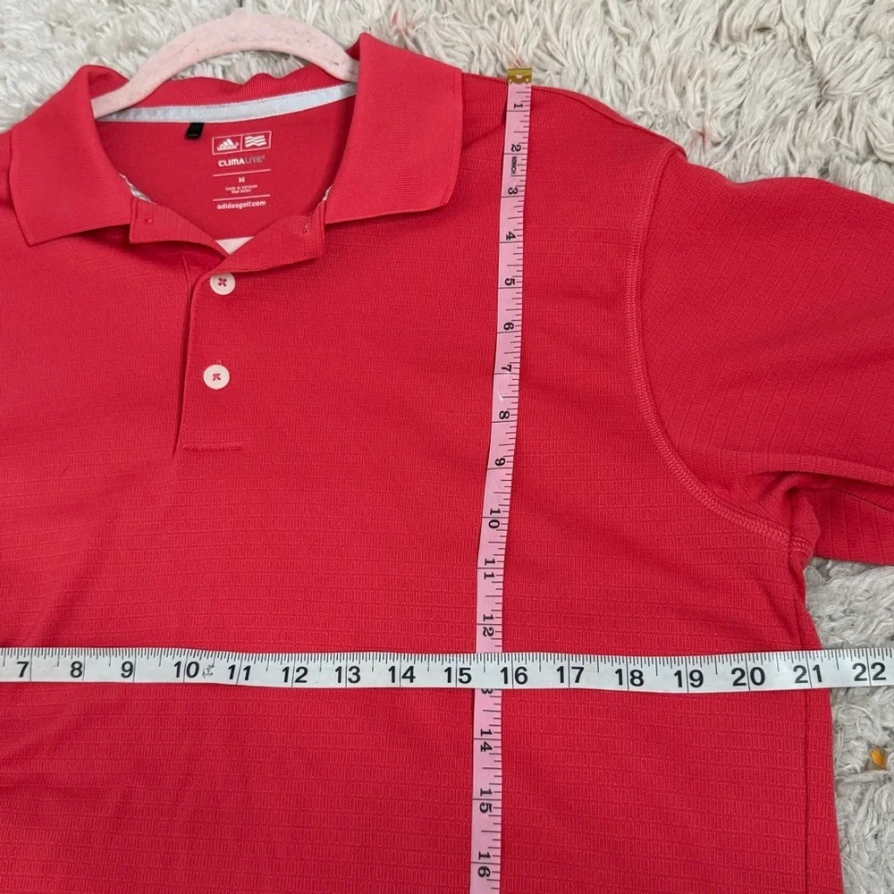 adidas Men's Red Short-Sleeve Polo